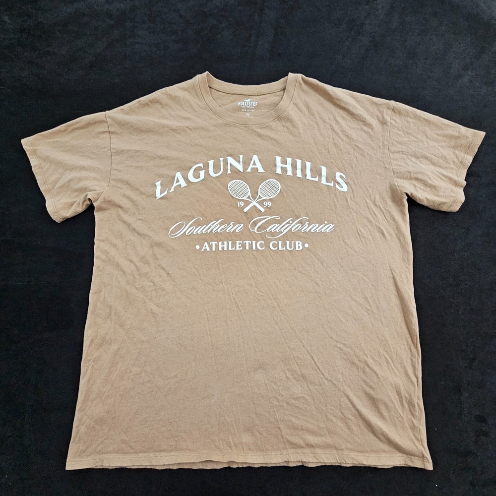 Laguna Hills Athletic Club Hollister Brown Short Sleeve OVERSIZED TShirt Adult S